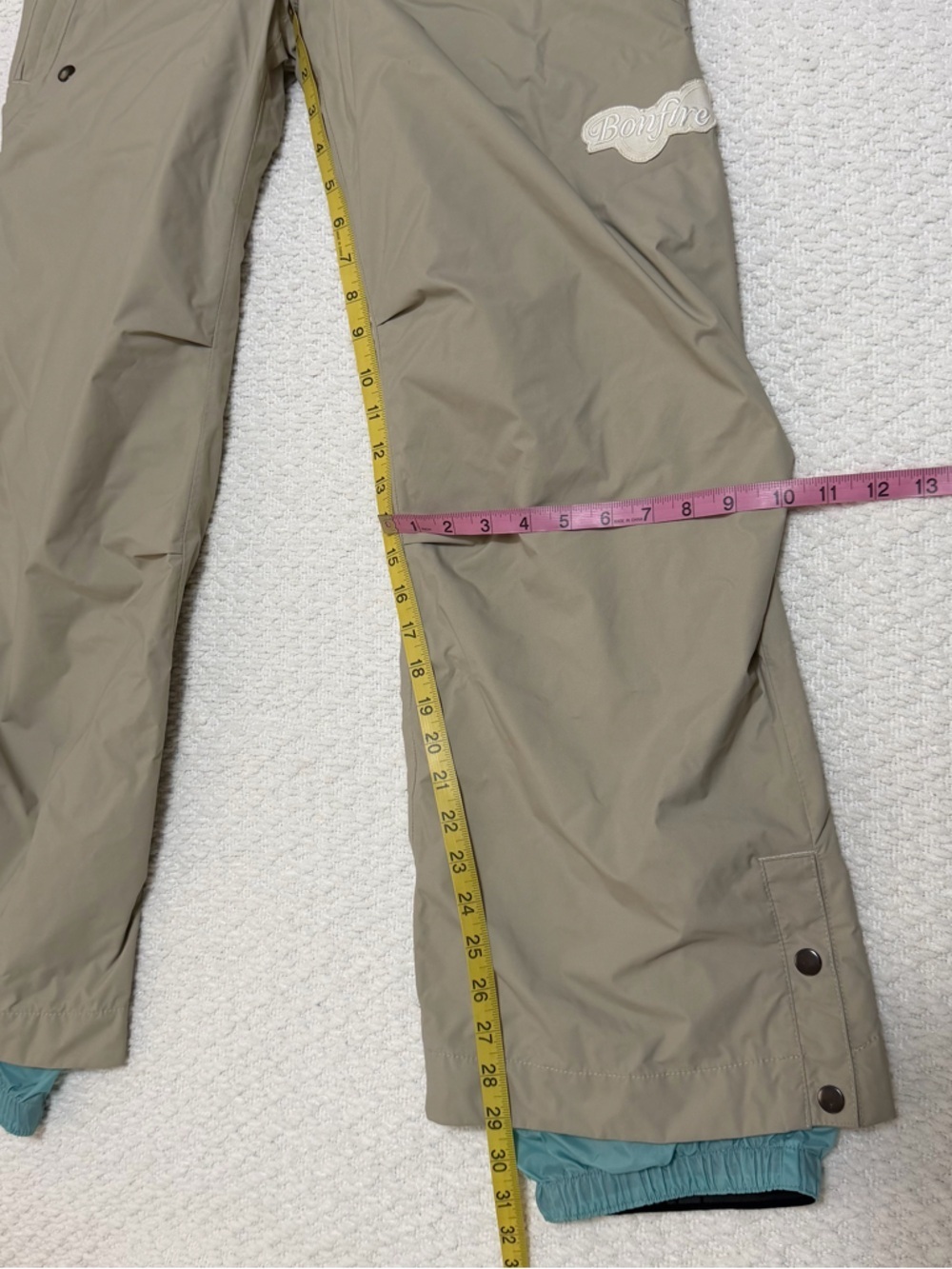 Bonfire Beige SnowBoard Ski Pants Adj Waist Pockets Women’s Size Small - Picture 2 of 16